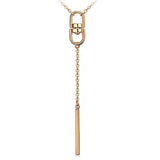 Bullion Gold Forward Pendant Necklace Gold