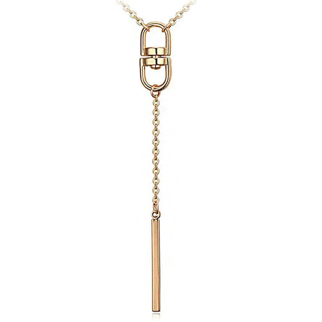 Bullion Gold Forward Pendant Necklace Gold