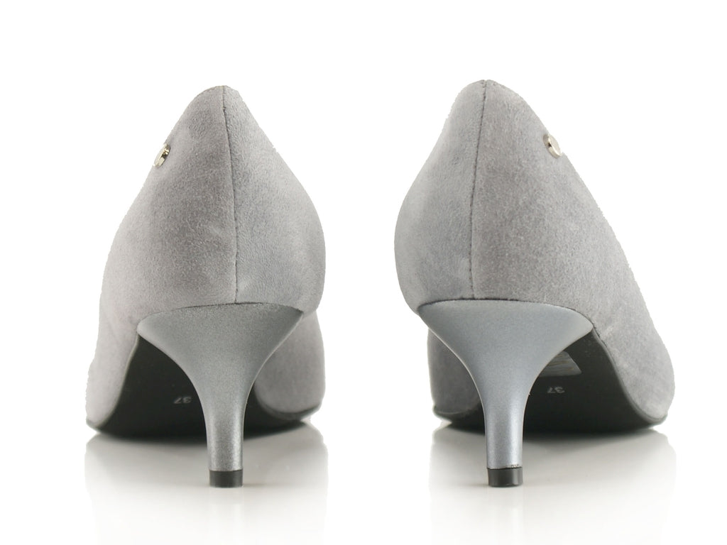 Bosccolo Womens Spike Heels Suede 200 - Grey Suede