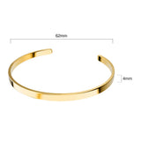 Bullion Gold Avenue Classic Cuff Bangle Gold - 4mm
