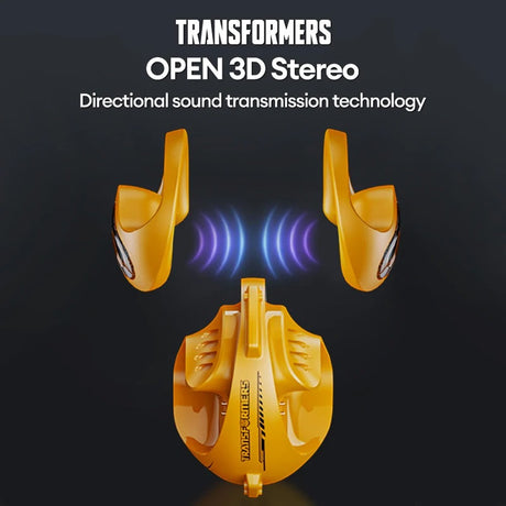 Transformers Wireless Earbud OWS Ear Hook Earphones Bluetooth V5.4 TF-T07 - Yellow
