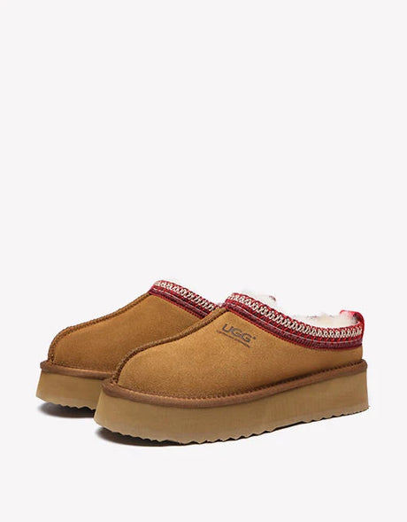 Ventus Cow Suede Platform in Chestnut