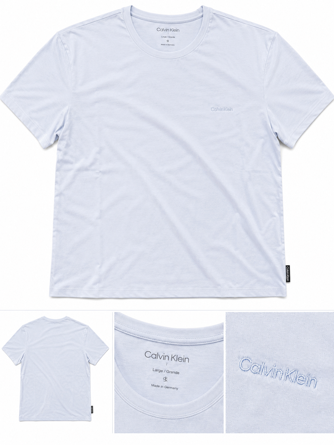 Calvin Klein Jeans Men's Short Sleeves SOLID LIQUID CREWNK TEE - Kentucky Blue