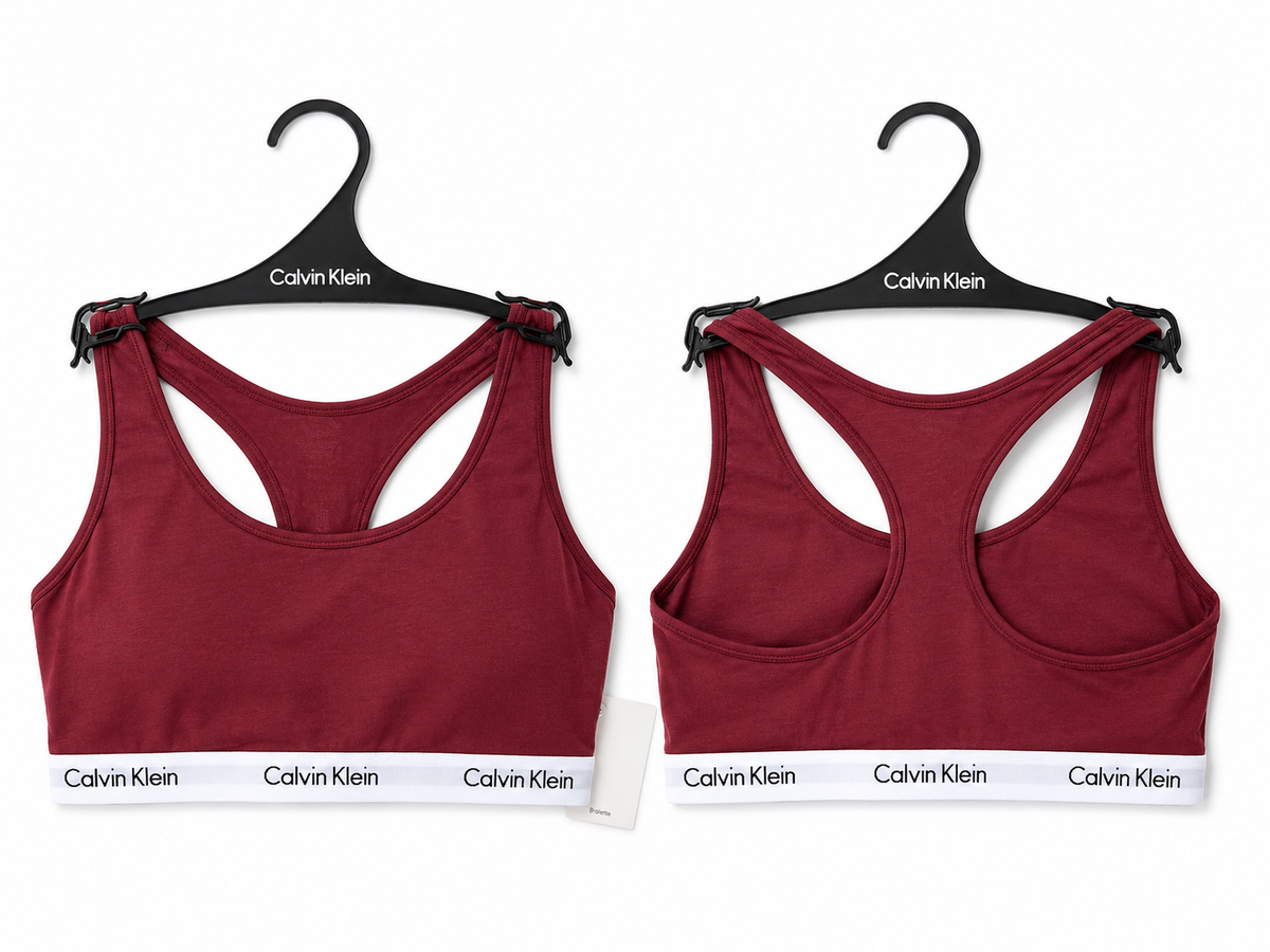 Calvin Klein Women's Carousel Lightly Lined Bralette  - Ruby Wine