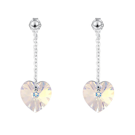 Krystal Couture My Love Dangle Earrings Embellished with Crystals from Swarovski Moonlight