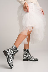 Bosccolo Womens Boots - Black/White