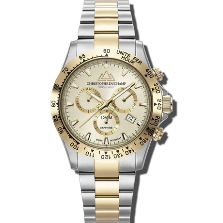 Christophe Duchamp Grand Mont - Champagne Dial & 316L Stainless Steel Strap