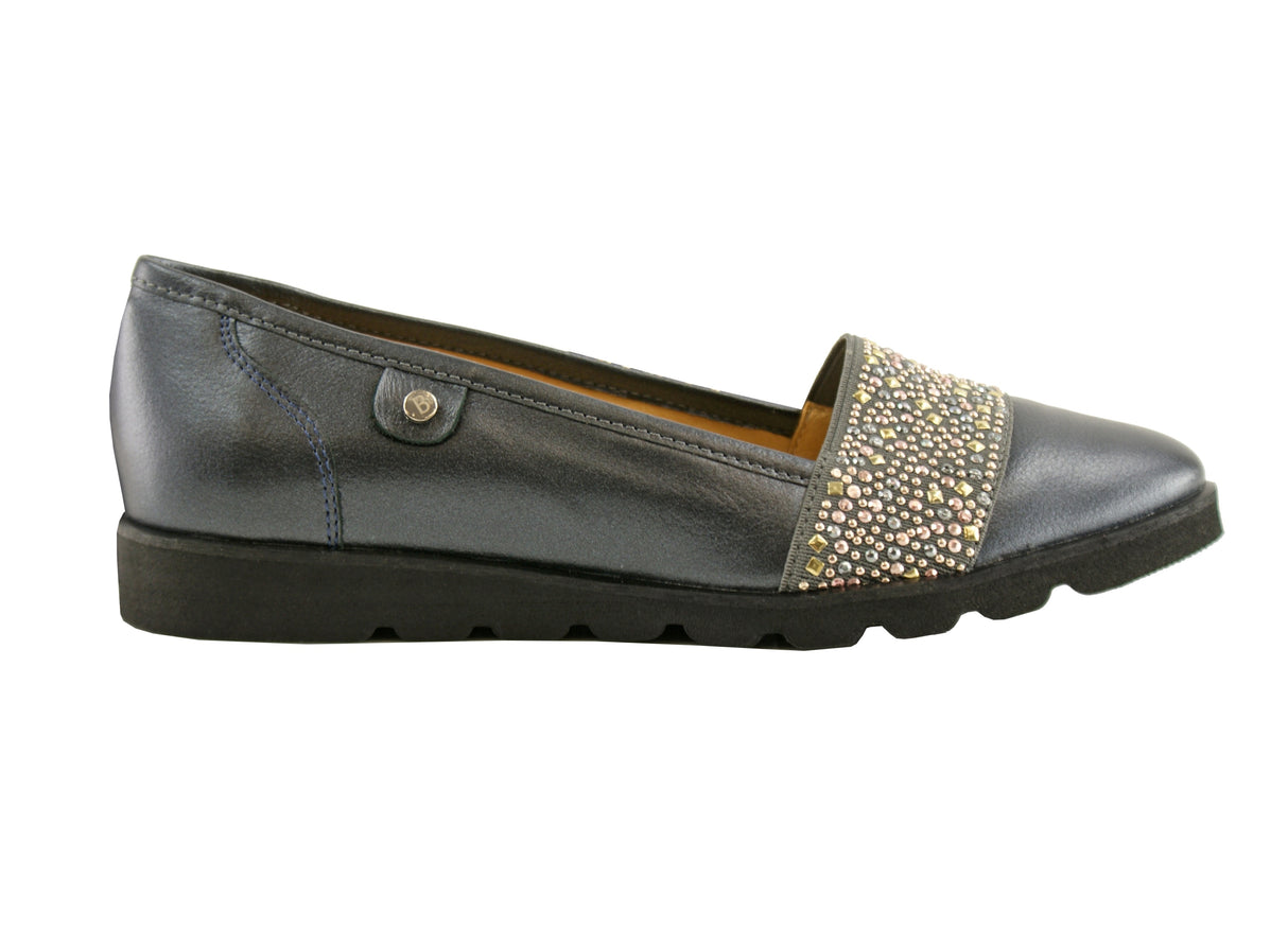 Bosccolo Womens Moccasin - Graphite