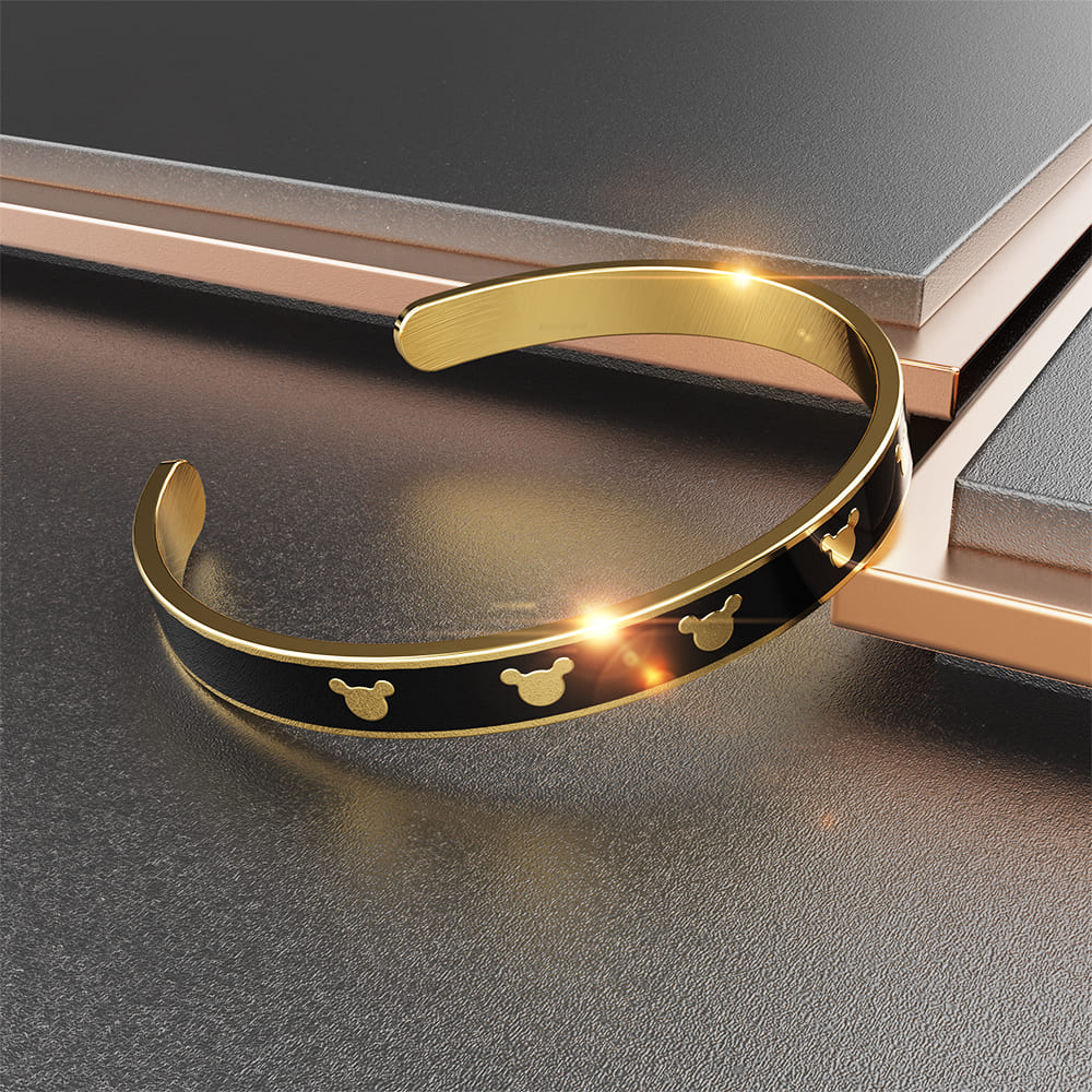 Boxed Beauty with Love Earrings and Bangle Set in White Gold