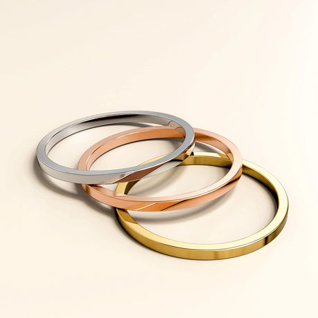 Bullion Gold Rose Gold Simplicity Slim Ring
