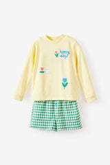 Cotton On Kids Sweet Bunny Long Short Pj Set - Baby Yellow/Hoppy Days