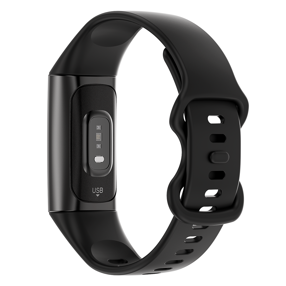 TODO Fitness Tracker Smart Watch BT 5.0 Body Thermometer Temperature BPM Monitor - Black