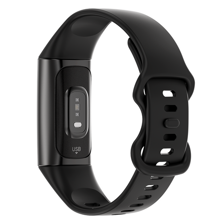 TODO Fitness Tracker Smart Watch BT 5.0 Body Thermometer Temperature BPM Monitor - Black