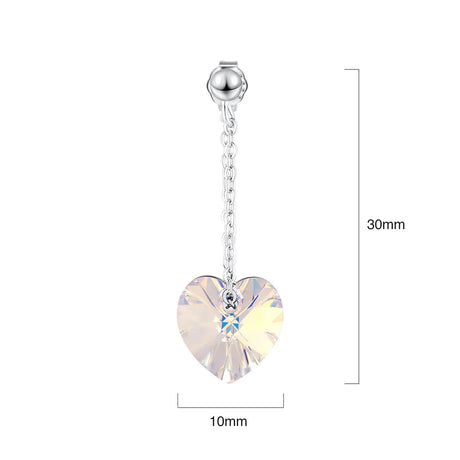 Krystal Couture My Love Dangle Earrings Embellished with Crystals from Swarovski Moonlight