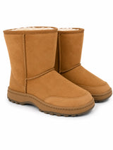 Australian Leather Ugg Classic Short Rubber Sole - Chestnut - AU14