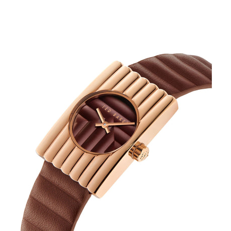 Ted Baker Womens Ottolee Rosegold Bordeaux Leather
