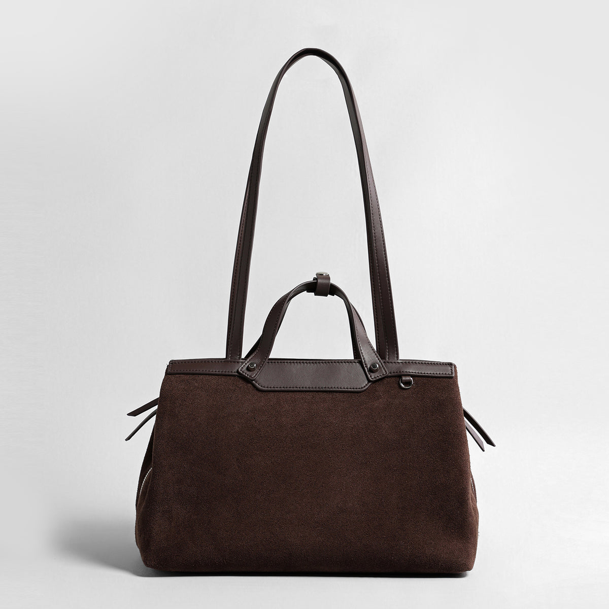 Suede Laptop Tote Bag – Structured Shoulder & Crossbody Work Bag