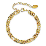 Bullion Gold Bianca Fancy Clip Link Chain Gold Bracelet