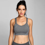 High Impact Lightly Padded Wireless Active Bra - Grey