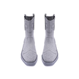 Knit Cowboy Boots - Grey