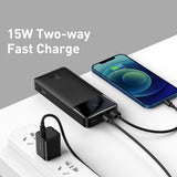 Baseus Bipow Power Bank 20000mAh 15W Digital LED Display USB Type-C Type-A - Black