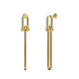 Bullion Gold Flaneur Dangly Stud Earrings