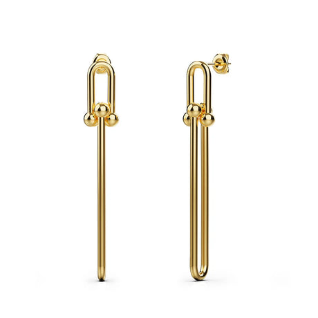 Bullion Gold Flaneur Dangly Stud Earrings