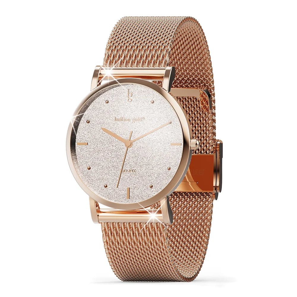 Bullion Gold Bullion Gold Seamless Dial Watch - Rose Gold and White