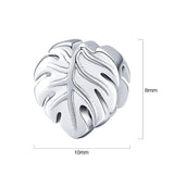 Solid 925 Sterling Silver Palm Leaf Pandora Inspired Charm