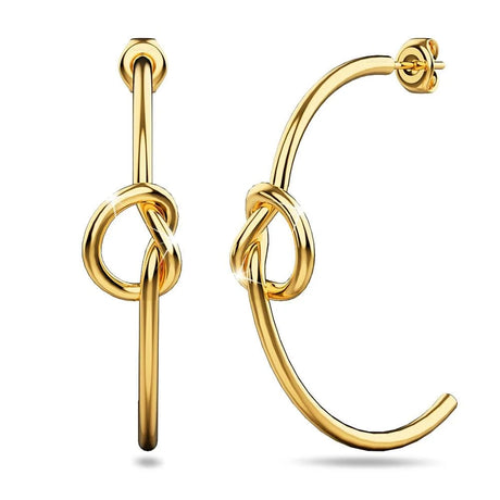 Bullion Gold Love Knot Earrings in Gold