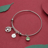 Boxed Inspiring Tree of Life Adjustable Bangle & Opulence Earrings in White Gold Embellished With SWAROVSKI® Crystals Set