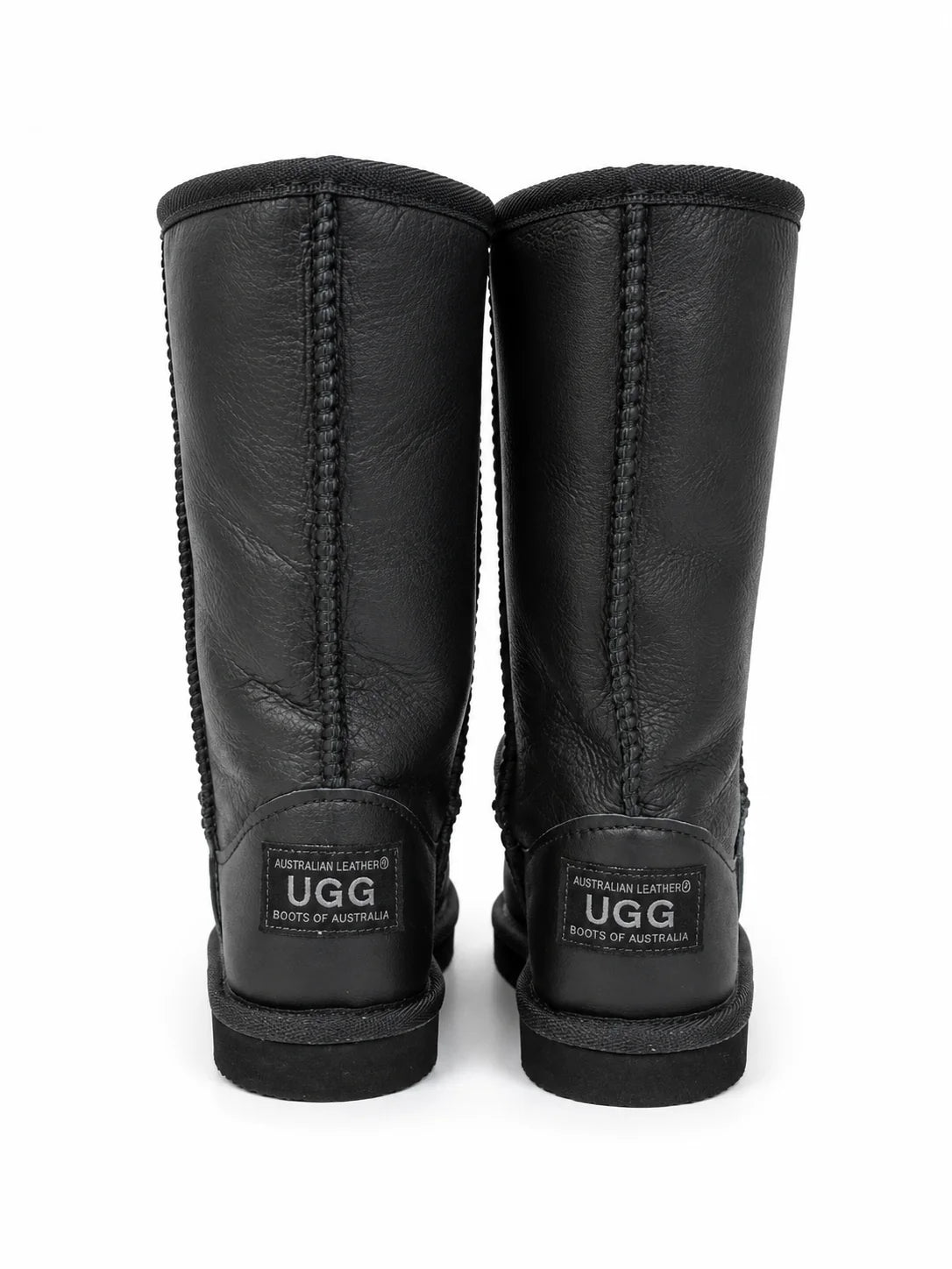 Australian Leather Ugg Kids Classic Leather Long - Black - AU12