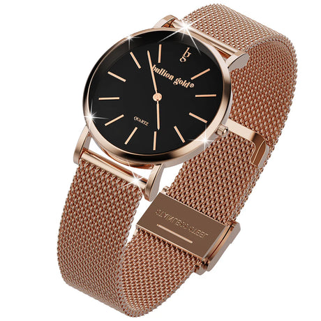 Bullion Gold Bullion Gold Timeless Dream Watch - Rose Gold and Black
