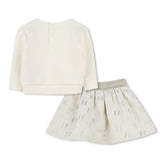Karl Lagerfeld Girls Skirt And T-Shirt Set - Beige