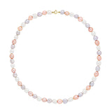 Necklace Baroque Baroque Freshwater Pearl Lavender & Multicolour 6-7mm