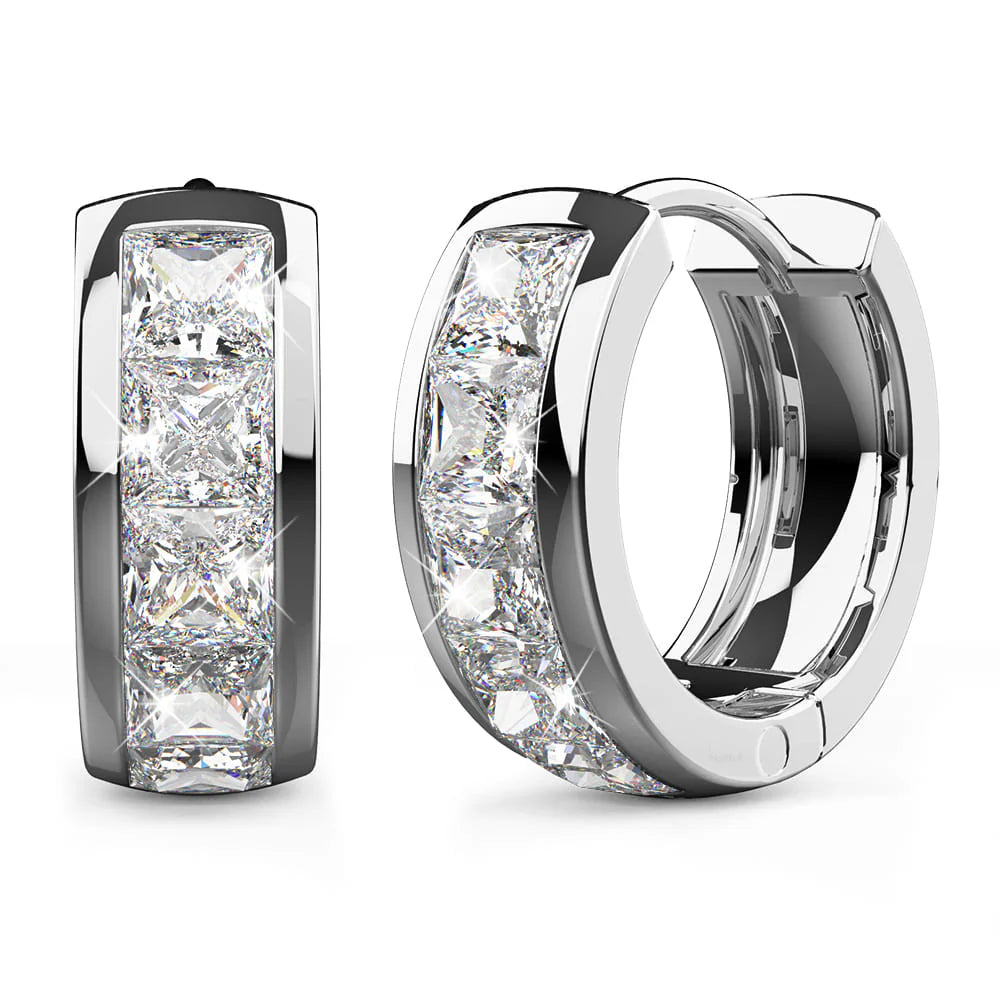 Krystal Couture Huggie Earrings Embellished with SWAROVSKI Crystals