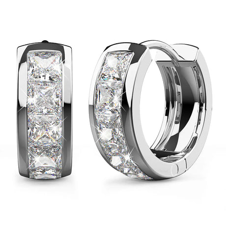 Krystal Couture Huggie Earrings Embellished with SWAROVSKI Crystals