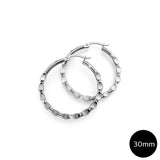 Bullion Gold Fem Hammered Hoop Earrings 30mm