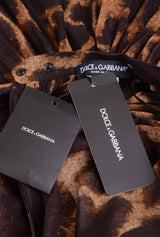 Dolce & Gabbana Women Straps Animal Print Long Dress