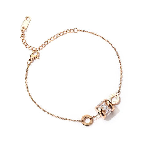 Bullion Gold Minimalist BVLOVED Crystal Charm Bracelet