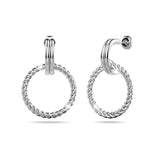 Bullion Gold Exquisite Round White Gold Drop Earrings