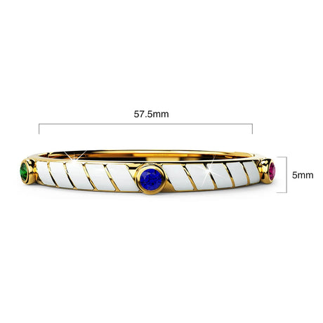 Bullion Gold Arctic Luminous Enamel Gold Layered Bangle