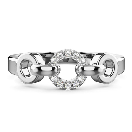 Krystal Couture Orbit of Trinity Ring Embellished with SWAROVSKI Crystals in White Gold