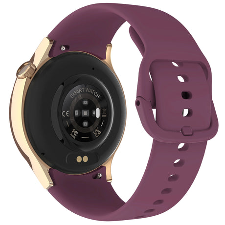 Bluetooth Smart Watch 1.43" Touch Screen Call Heart Rate Blood Pressure BT 5.3 - Purple Gold Wine
