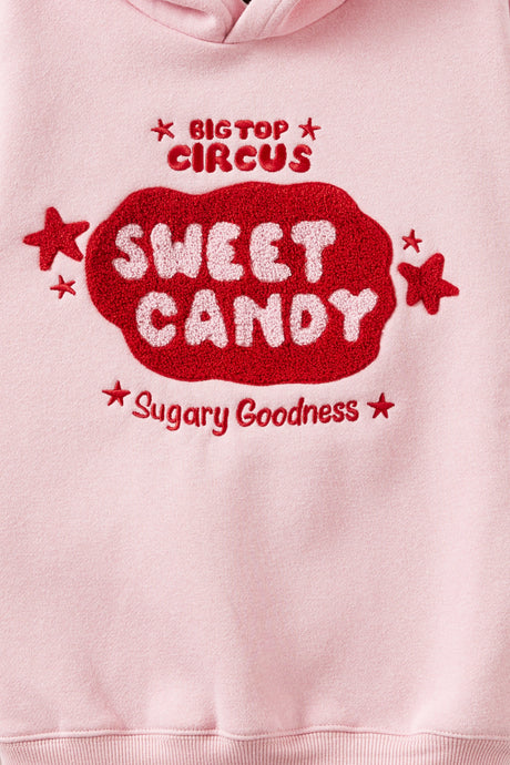 Cotton On Kids Girls Sammy Oversized Hoodie - Marshmallow/Sweet Candy