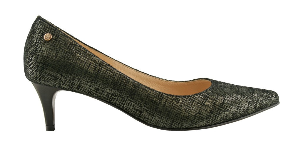 Bosccolo Womens Spike Heels Linen - Dark Green