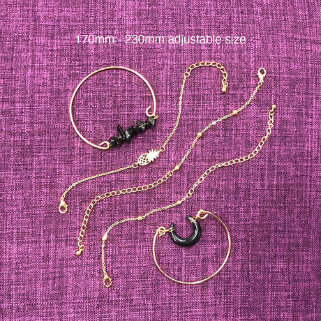 Bohemian 5-Piece Charm Bead Bracelet Set