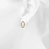 Bullion Gold Ovalicious Stud Gold Layered Earrings