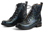 Bosccolo Womens Boots - Green Croco