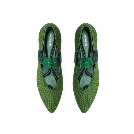 Belle Detachable Strap Mary Jane Heels - Green